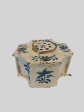 encrier en faïence à décor