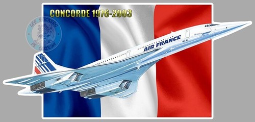 Autocollant concorde avion - autocollant,