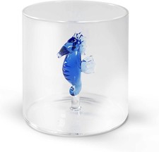 WD LIFESTYLE - VERRE A BEC - DÉCORATION HIPPOCAMPE - 1,7 L - Ø 18,5 x 17,5 CM