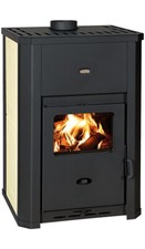 Poêle a Bois Avec Dos Chaudière Prity WD W24D  18,2+6,1kW ECO DESIGN