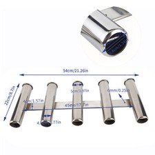 Fishing Rod Holder 5 Tubes Stand Stainless Steel Hardware For Marine Yacht Boat