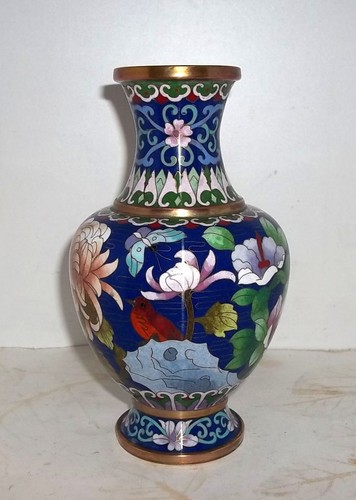 Vase émaille cloisonnés - vase,