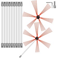 Kit de Ramonage pour Poêle à Pellet Canne de Ramonage En Nylon 10 Tiges