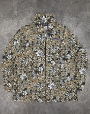 Polaire Patagonia Synchilla florale marron vintage full zip femme taille L