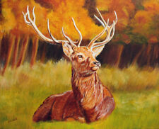 Portrait de Cerf  acrylique 
