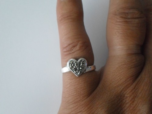 Bague argent massif coeur - bague,