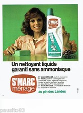 PUBLICITE ADVERTISING 116  1977   la lessive St Marc ménage nettoyant liquide