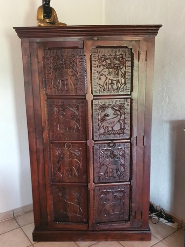 Armoire sculptée bois - armoire, en