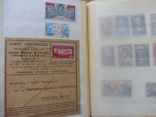Ancien classeur timbres - de,