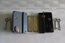  JPM serrures 2 pênes dormants 1/2 tour extra plats entraxe 70mm axe à 40mm tbé