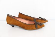 LOLA CRUZ Escarpins pointus daim marron T 38 Très bon état