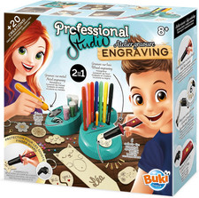 Atelier Gravure Bois Métal Enfant sécurisé Pro Studio Pyrograveur Bijoux 8 ans +