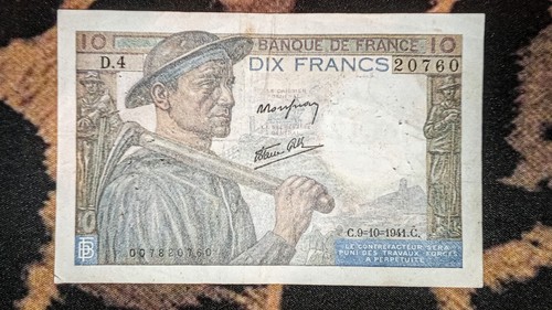Billet francs mineur - billet, 10