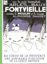 Léo LELEE  carte postale FONTVIEILLE  superbe DESSIN :  Moulin Alphonse Daudet