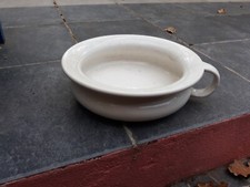 Vase de nuit Pot de Chambre Digoin Sarreguemines Faïence blanche Ancien Vintage