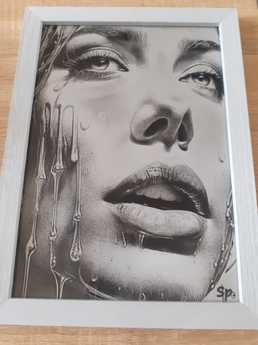 Gravure sur verre - verre, avec