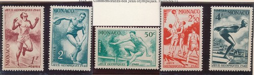 Timbre monaco 319 323 neuf - timbre,