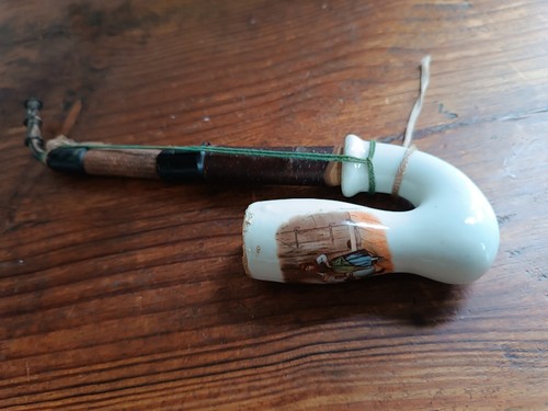 Pipe ancienne porcelaine - pipe,