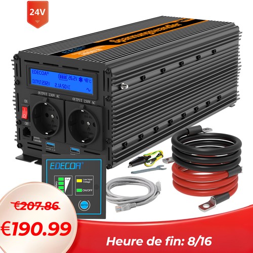 Edecoa convertisseur 24v 220v - convertisseur,