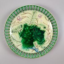 Assiette En Barbotine Ancienne De Schramberg 1900s Majolique Réticulée 