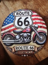 PLAQUE ROUTE 66 MOTO USA