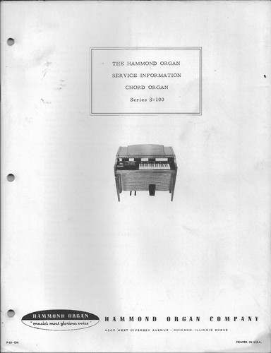 Hammond chord organ - hammond, s-100