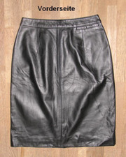 Jupe En Cuir Noir 'ESCORIAL'