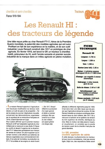 Tracteur les renault des - les, hi