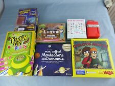 Lot de 7 jeux de société pédagogique MONTESSORI ESCAPE GAME tous complets