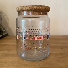 Grand Bocal En Verre Haribo Couvercle En Liège 19 Cm Diamètre 13 Cm Vintage