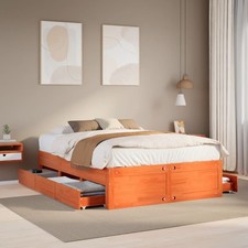 Cadre de Lit sans Matelas avec Tiroirs Adulte Chambre Intérieur Pin vidaXL