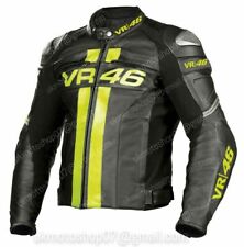 ROSSI Veste Motard en Cuir MOTOGP Veste en Cuir de Moto Veste en Cuir de Motard