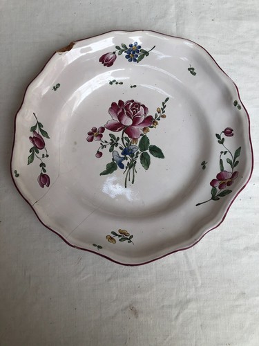 Grand plat faience l - faience, est