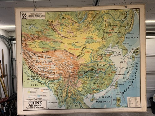 Ancienne affiche carte - ancienne,