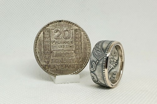Bague pièce monnaie 20 - bague, de