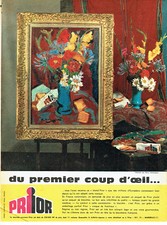 Publicité Advertising 108  1960   biscottes Prior  peinture Pierre Ambrogiani