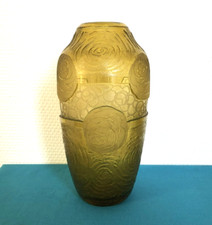 vase ART DECO verre gravé à