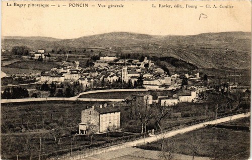 Cpa poncin vue générale - vue,