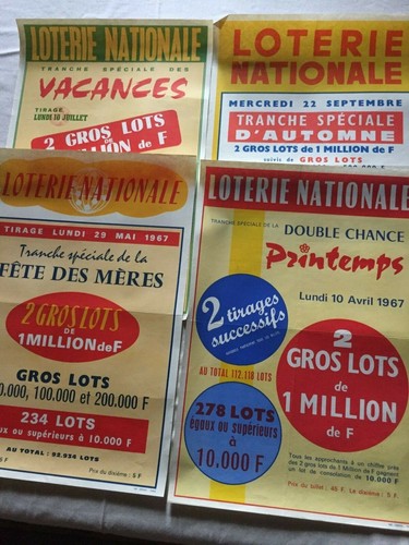 L50 lot affiches loterie - de,