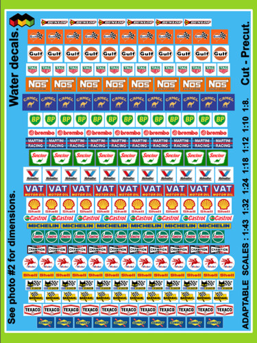 Décalcomanies decals 240 - 240, x