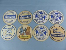 Lot 8 SOUS BOCK anciens PAULANER THOMAS-BRAU beer mats bierviltje Bierdeckel F43