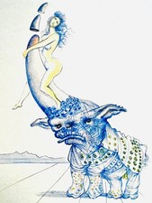 Salvador Dali Lithographie COA