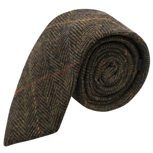 Cravate tweed chevrons - tweed, À