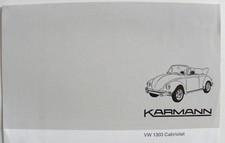 Petite brochure VW coccinelle1303 Cabriolet KARMANN en allemand et français
