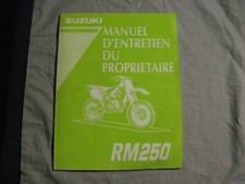 Rare manuel d'entretien d'origine SUZUKI RM250 en version Française de 1995