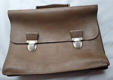 Sac sacoche en cuir épais ancien PTT 1977 Poste Telecom Sortie du grenier  BE