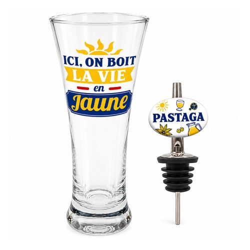 Coffret pastis vie jaune - la,