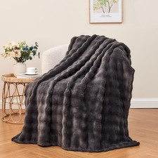 Couverture Plaid Polaire Super Chaude Plaid Fausse Fourrure Haute Qualité Sty...