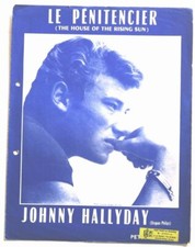 Partition vintage sheet music JOHNNY HALLYDAY : Le Pénitencier * 60's Animals