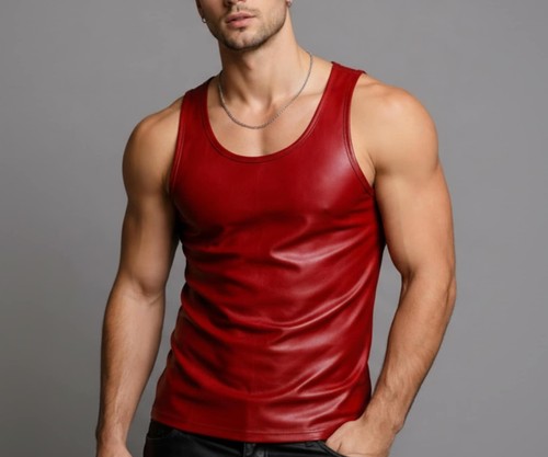 Nouveau gilet ajusté cuir - gilet, en